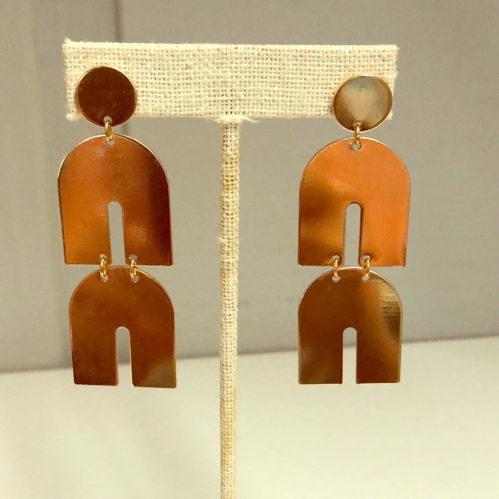 Gold statement earrings